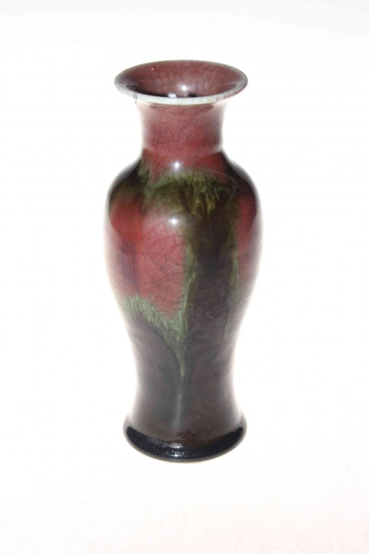 Chinese Sang de Boeuf vase, 22cm (repaired).