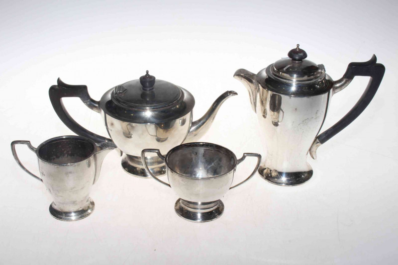 Silver four piece tea service, Birmingham 1934, 35 troy oz gross.