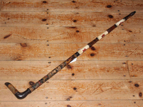 Decorated Japanese walking stick.