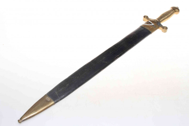 Short sword with scabbard.