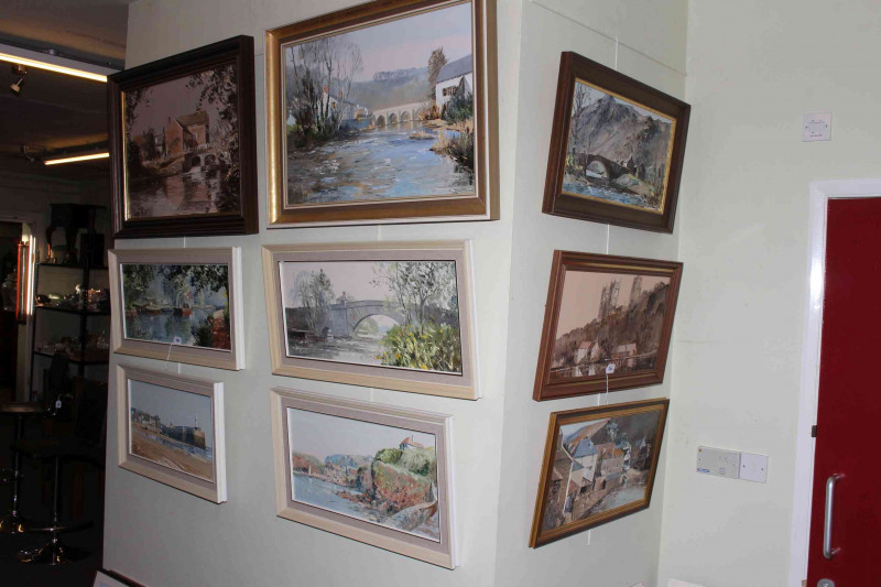 Harley Crossley, Collection of nine framed landscape oils.
