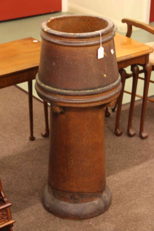 Salt glazed vintage chimney pot.