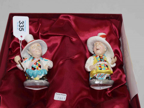 Pair Bronte limited edition Mansion House Dwarf's, boxed.