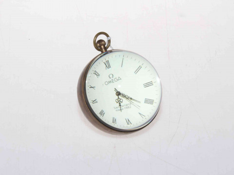 Spherical glass desk clock.