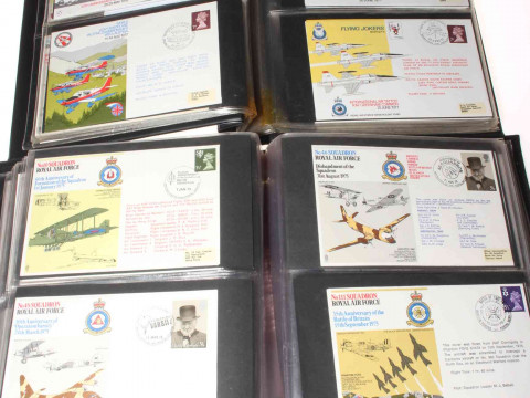Two albums of approximately 160 RAF covers, dating circa 1970's including...