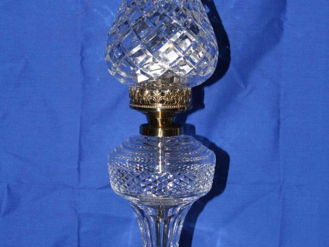 Waterford Crystal table lamp 'Inishturk' design, 56cm, with box.