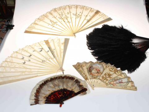 Collection of five fans.