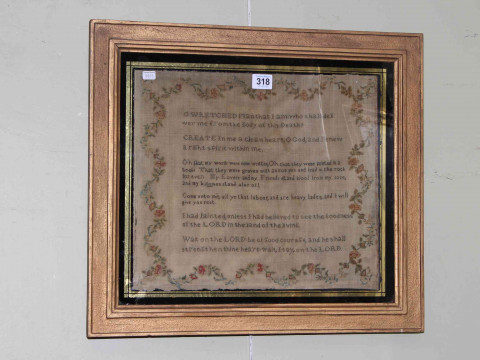 Framed sampler.