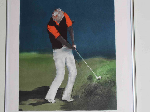 Limited edition golfing print.