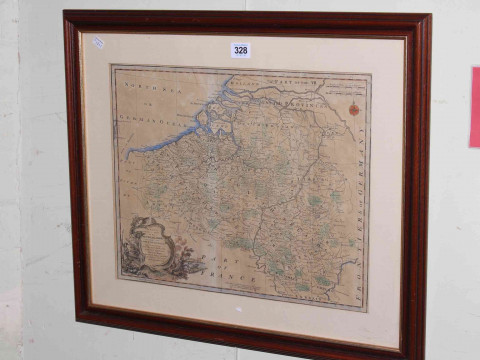 Framed map of the Netherlands by Eman Bowen.