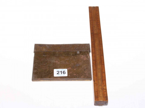 Rare boxwood Excise Duty Rule, Cook, Maker to the Excise Crown Court,...