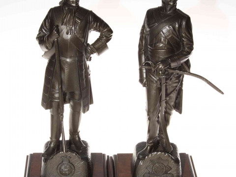 Pair of regimental figures.