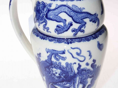 Royal Doulton 'OYAMA' blue and white jug.