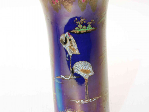 Carlton Ware Stork and Bamboo vase, 20cm.