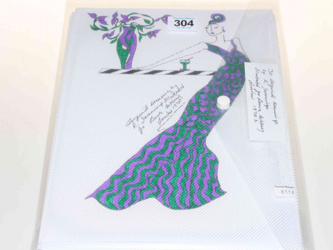 Thirty original drawings by R. Jennings, illustrator for Laura Ashley...