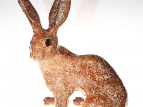 Winstanley Pottery Brown Hare, size 9.