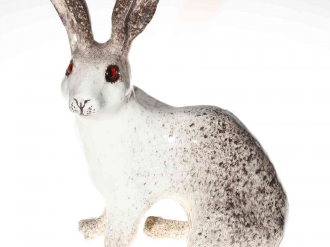 Winstanley Pottery Arctic Hare, size 9.