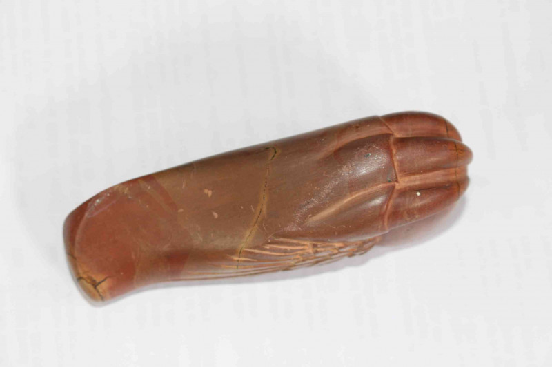 North American stoneware pipe, 11cm length.
