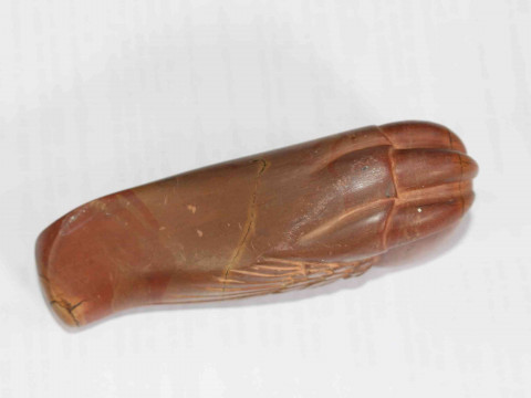 North American stoneware pipe, 11cm length. thumbnail