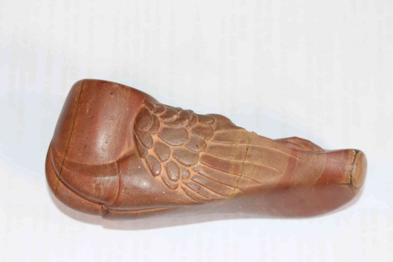 North American stoneware pipe, 11cm length.
