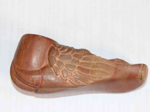 North American stoneware pipe, 11cm length. thumbnail