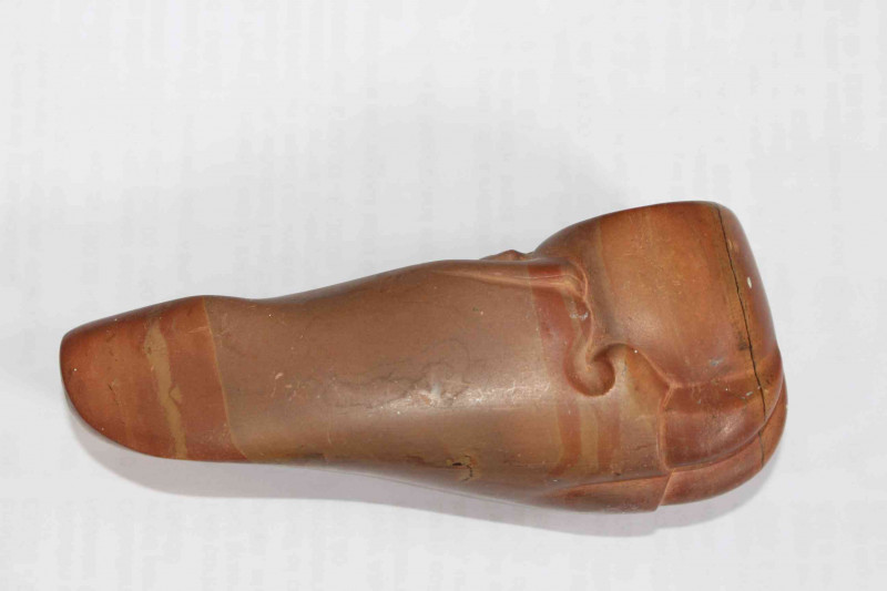 North American stoneware pipe, 11cm length.