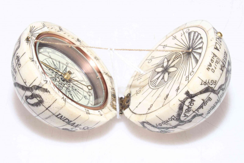 Globe compass.