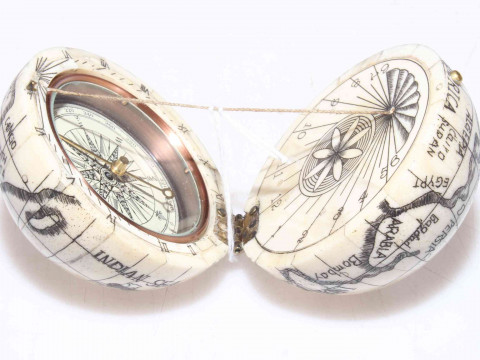 Globe compass.