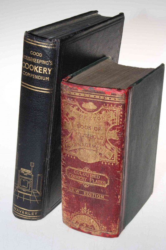 Mrs Beetons Book of Household Management with coloured plates and Good Housekeeping Compendium (2).
