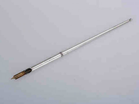 A Sampson Mordan silver dip pen, marks indistinct. 20cm