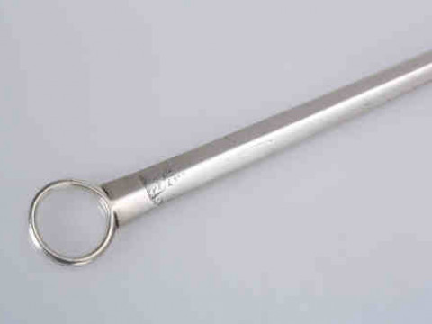A George III silver meat skewer, William Eley & William Fearn, London...