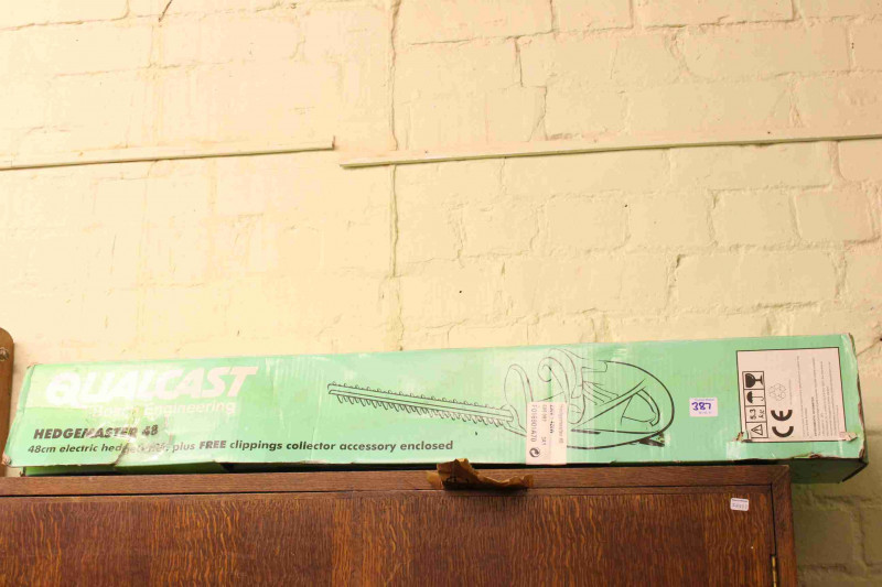 Three electric hedge trimmers including Black & Decker and Qualcast (from a deceased estate).