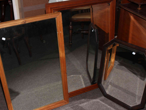 Collection of nineteen decorative pictures and mirrors including Alderson Sisters prints. thumbnail