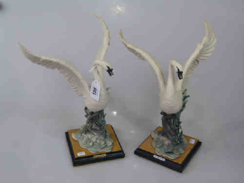 Pair of Guiseppi Armani Swans