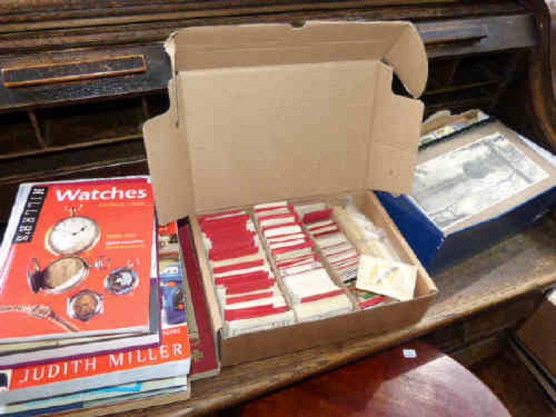 Two Boxes of Cigarette and Trade Cards and Books on Collecting
