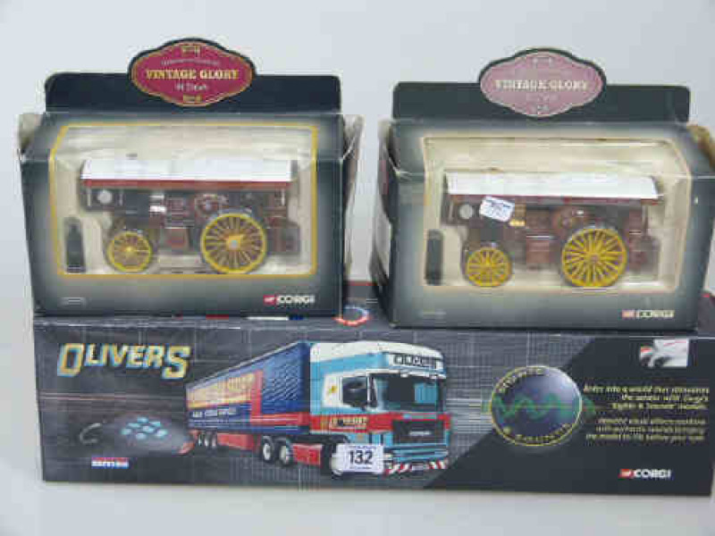 Corgi Boxed 'Olivers' Truck and Two Showmans Road Locos