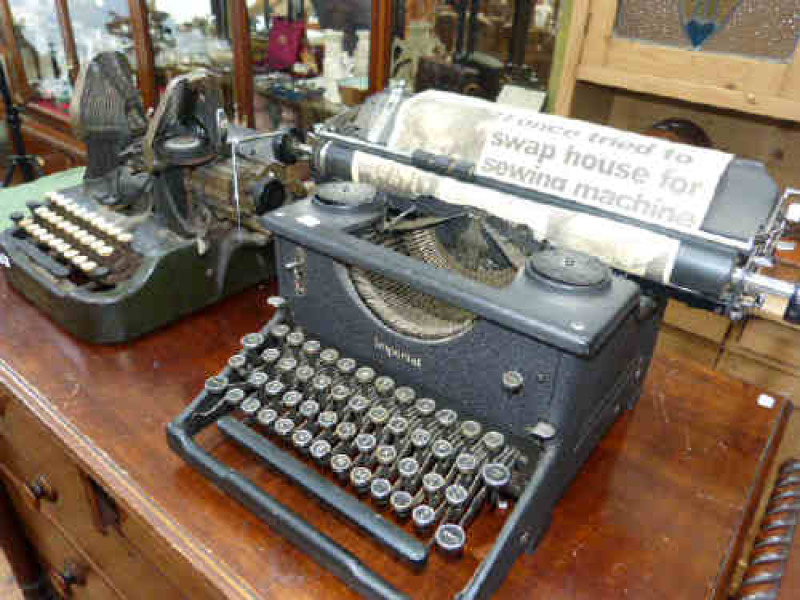 Two Typewriters 'Imperial' and 'The Oliver'