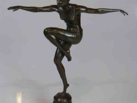 Art Deco Style Bronze of Dancing Girl, 45cm High