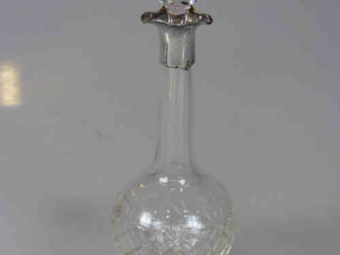 Silver Mounted Glass Scent Bottle