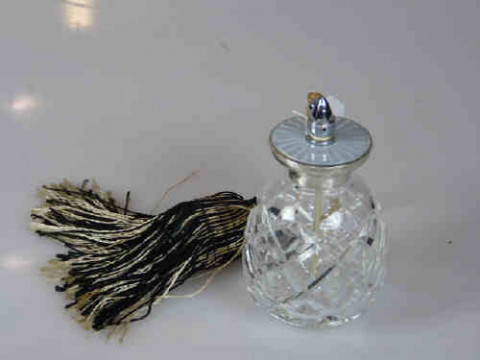 Art Deco Silver Mounted Scent Bottle, London 1938