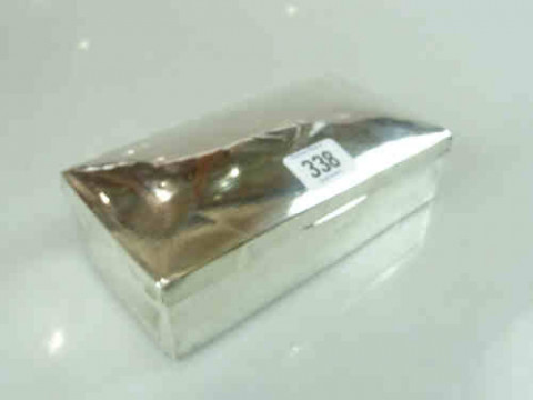 Silver Cigarette Box, marks indistinct (a/f)