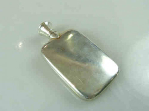 Asprey Silver Scent Flask with enamel top, London 1913