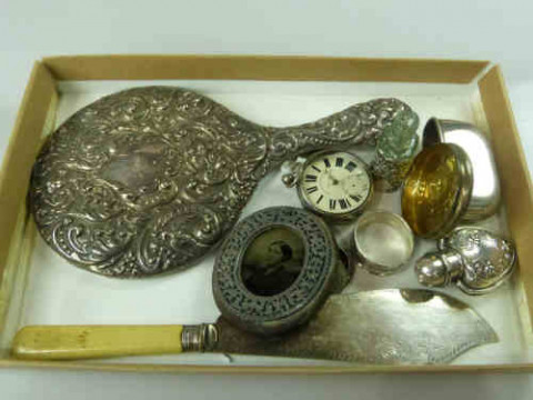 Silver Mounted Photograph Frame, Silver Backed Hand Mirror etc.