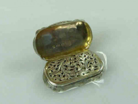Victorian Silver Vinaigrette, Aston & Son, Birmingham 1857