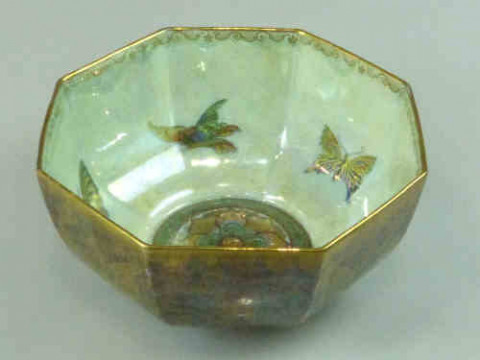 Wedgwood Lustre Bowl, the interior decorated with butterflies, 24830