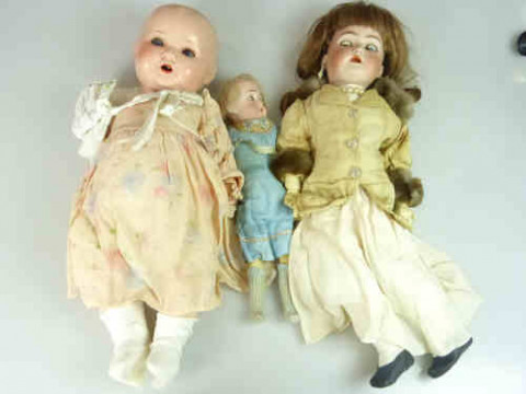 Simon & Halbig Bisque Head Doll, No. 1075, a Schoenau &  Hoffmeister Doll...