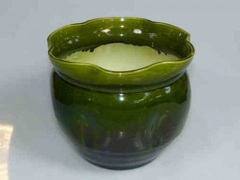 Green Bretby Pottery Jardiniere