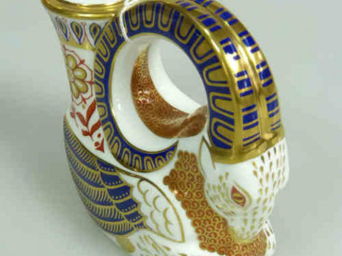 Royal Crown Derby Ram Candle Holder