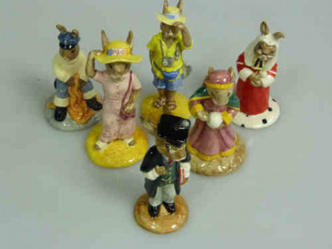 Six Royal Doulton Bunnykins Figures