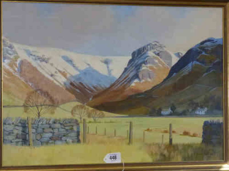 Philip MaCleod-Coupe 'Winter Lakeland Landscape', oil painting on board, 42cm x 60cm, framed